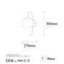 Opviq Jewel - 10555 Aplique de Pared Negro y Crema